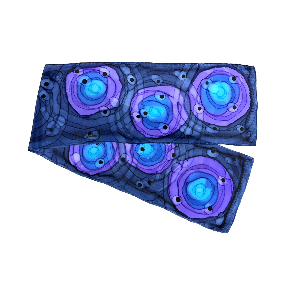 Écharpes peintes à la main de taille moyenne de Deboragh McDonnell