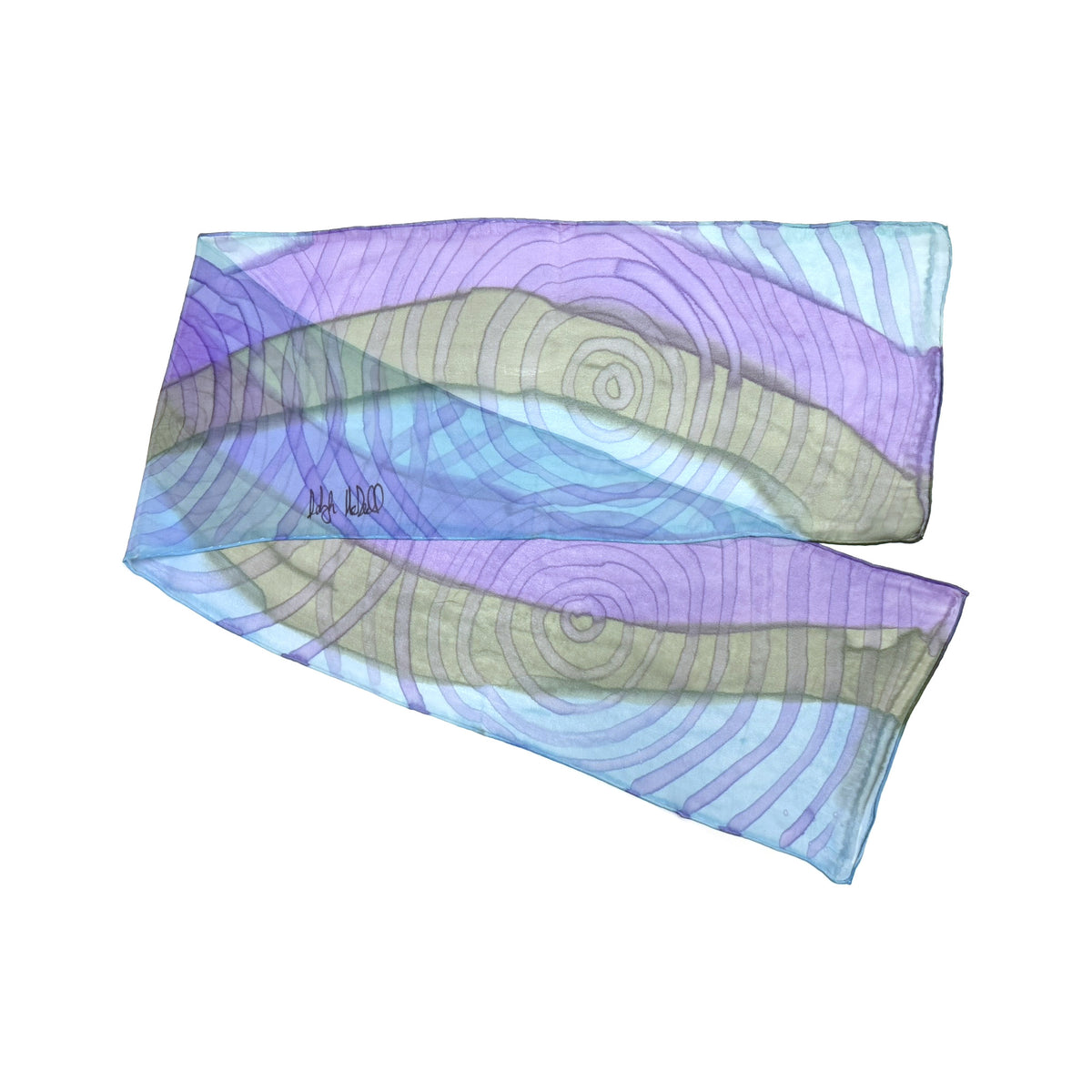 Écharpes peintes à la main de taille moyenne de Deboragh McDonnell