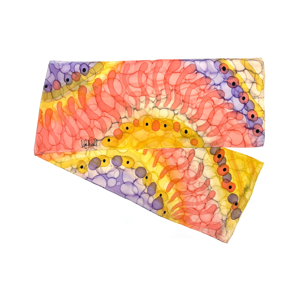 Écharpes peintes à la main de taille moyenne de Deboragh McDonnell