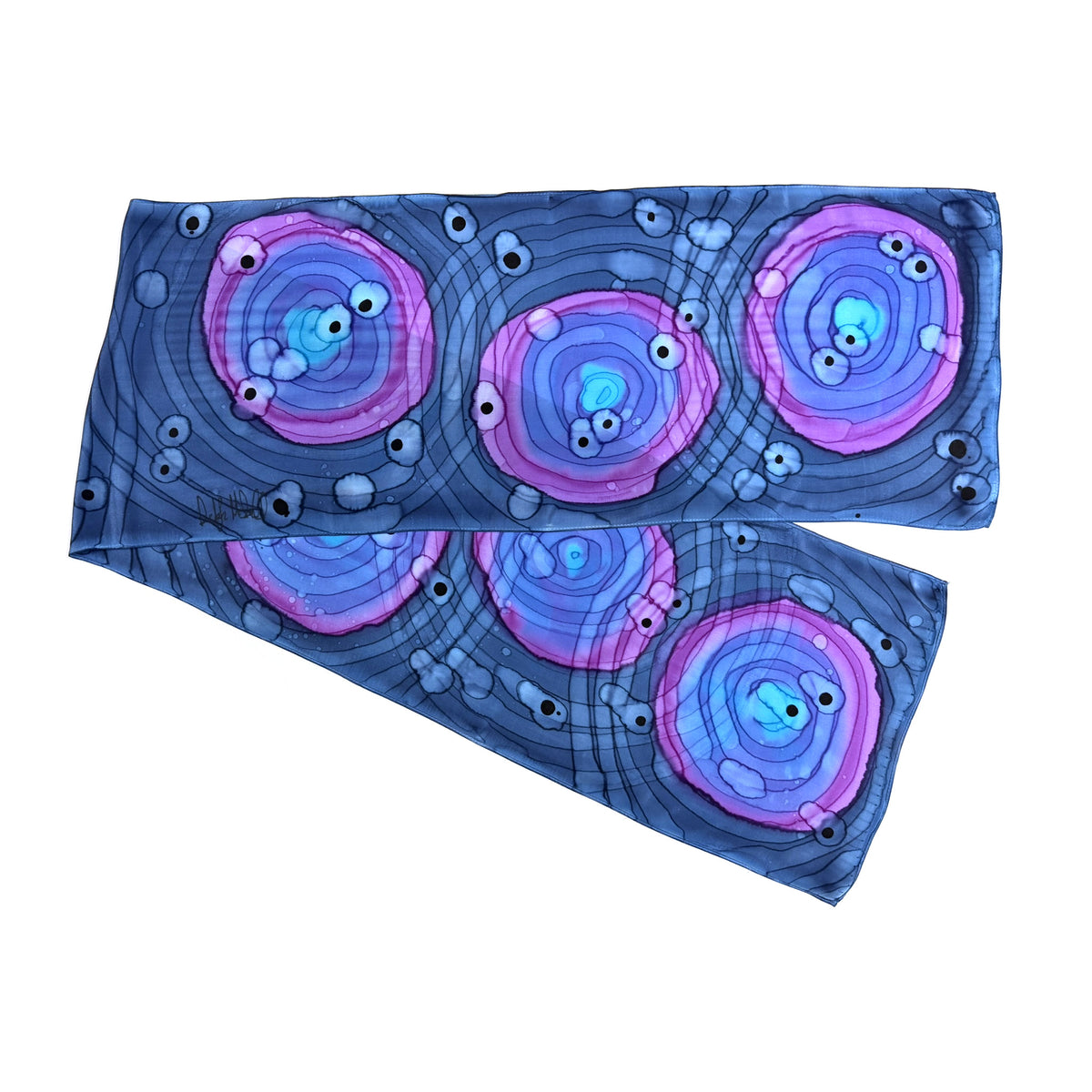 Bufanda grande pintada a mano de Deboragh McDonnell