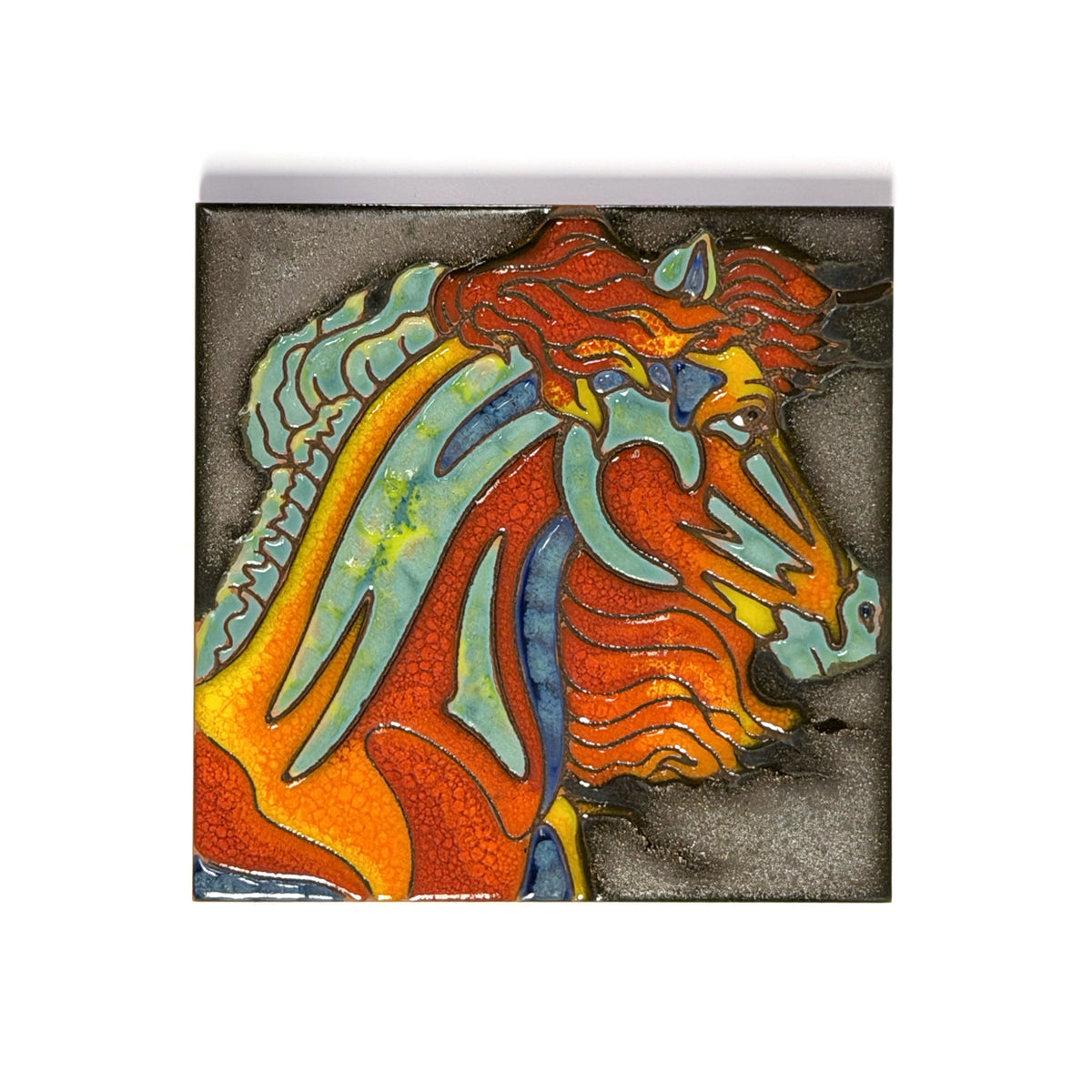 Firehorse Hand Glazed Tile
