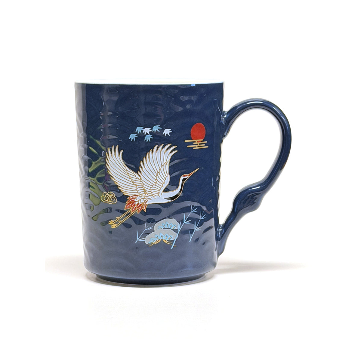Blue Elegant Crane Mug