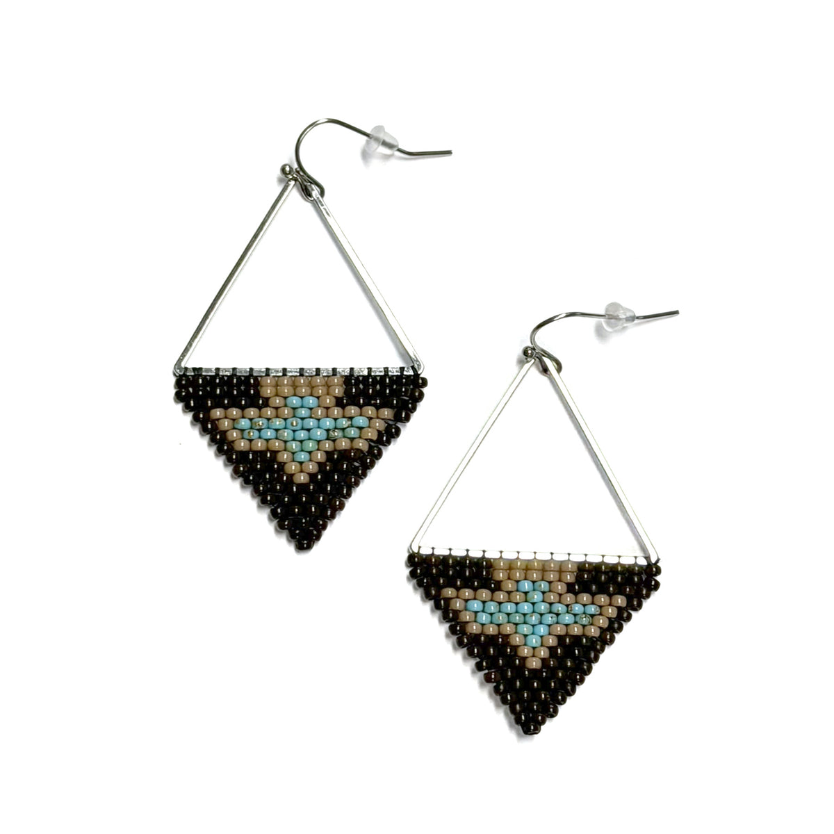 Brown + Turquoise Thunderbird Earrings