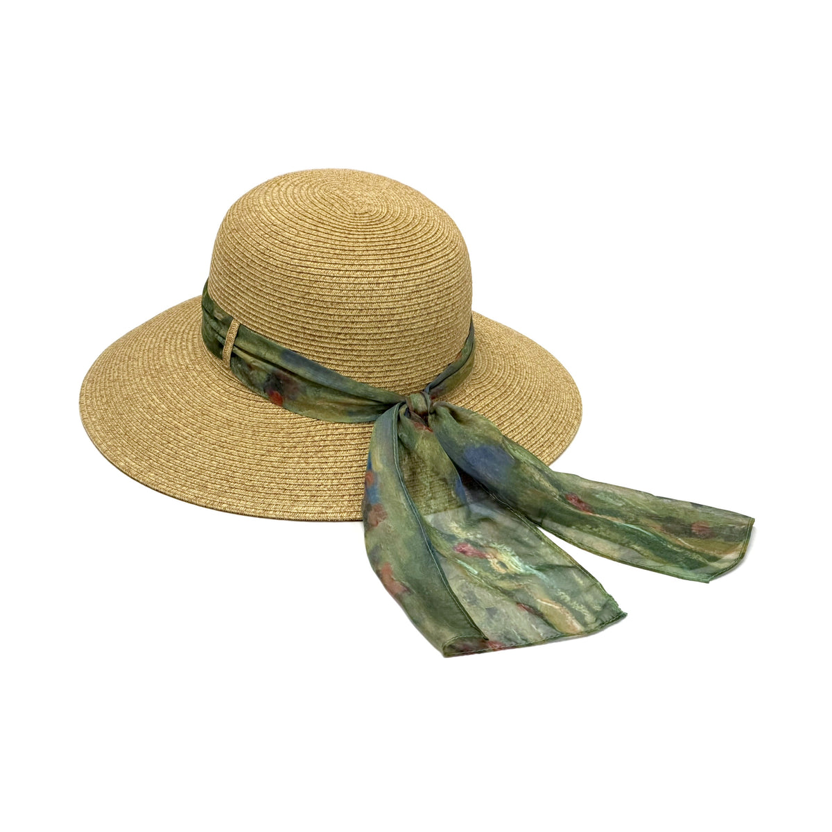 Sombrero para el sol con bufanda artística, diseños variados