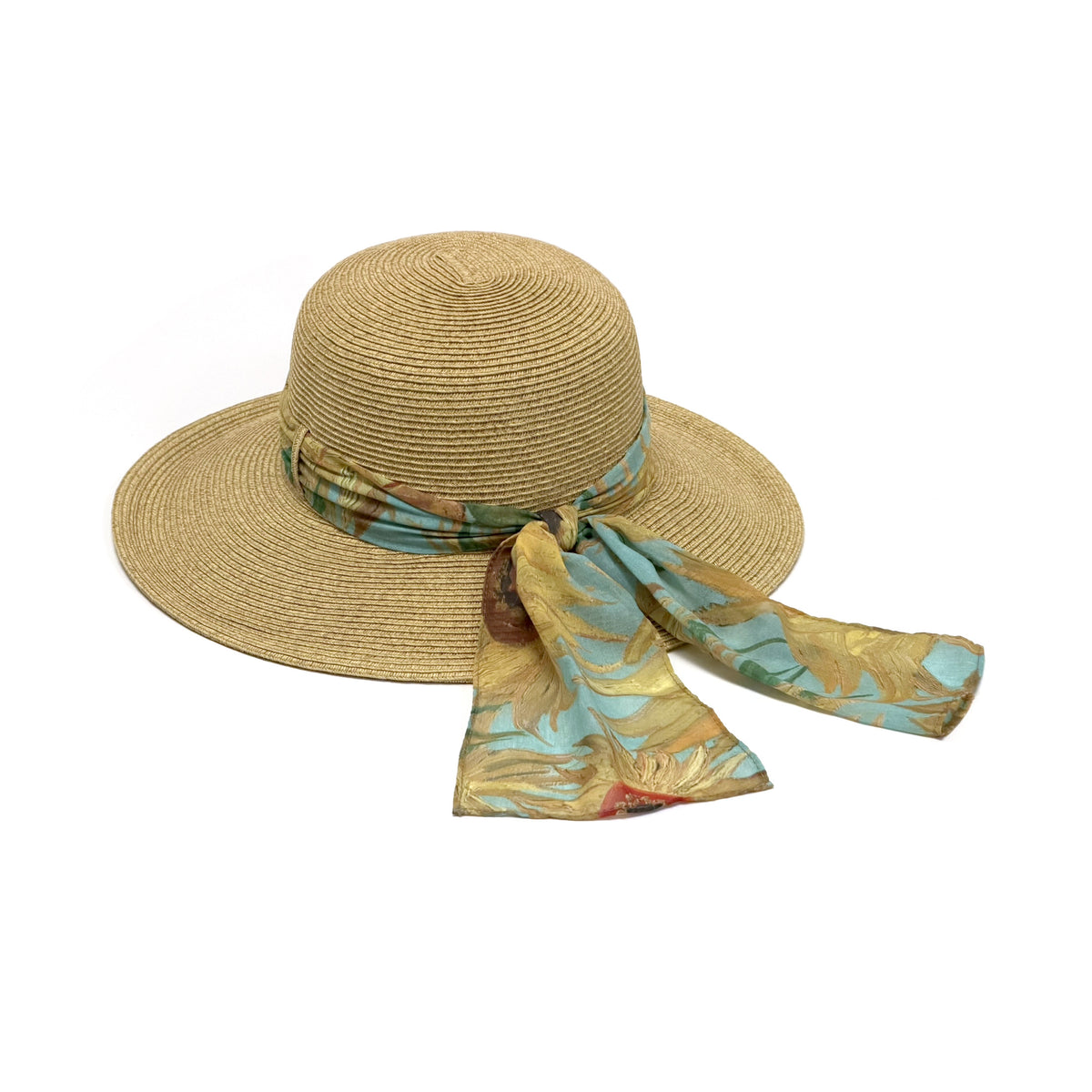 Sombrero para el sol con bufanda artística, diseños variados