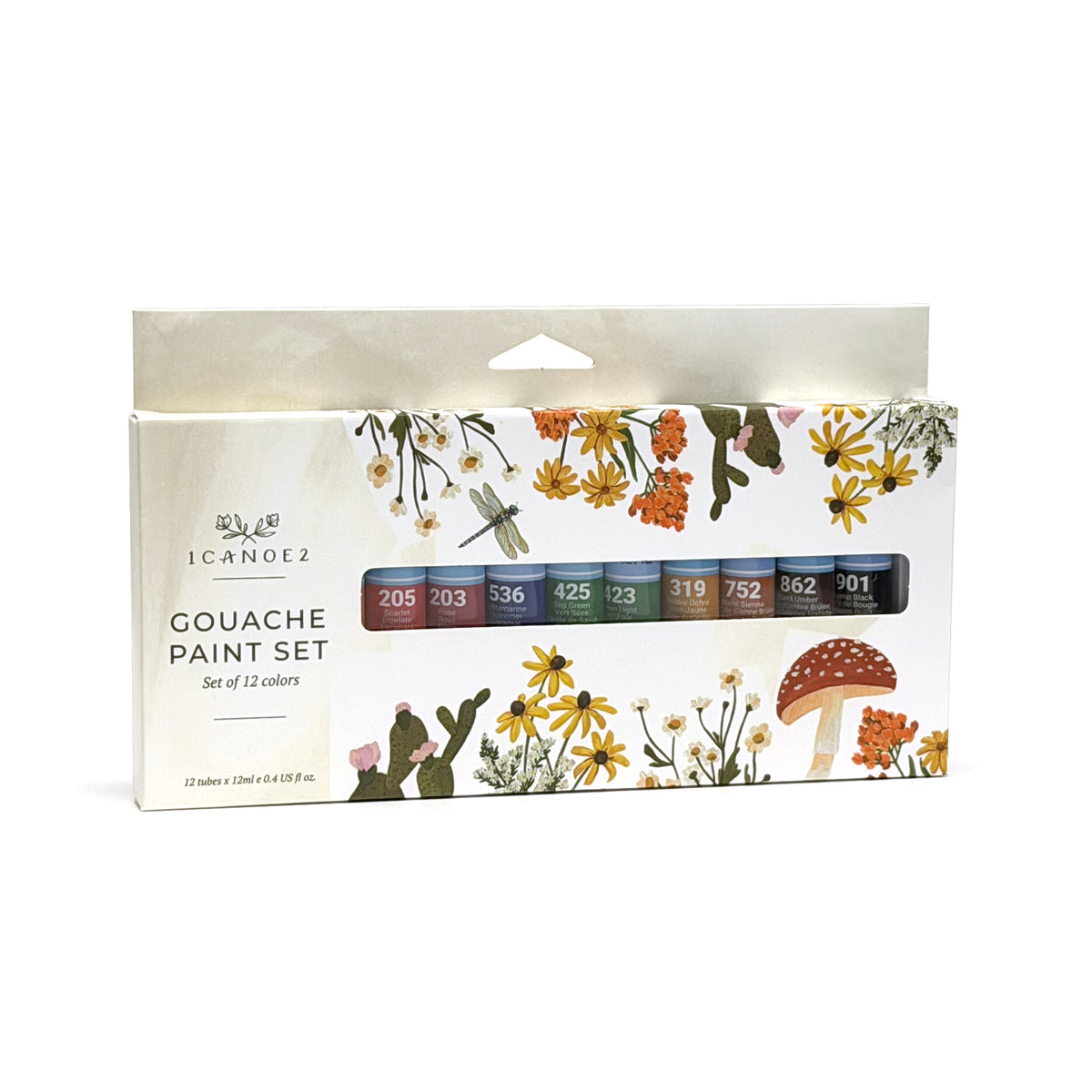 Florals Gouache Paint Set of 12