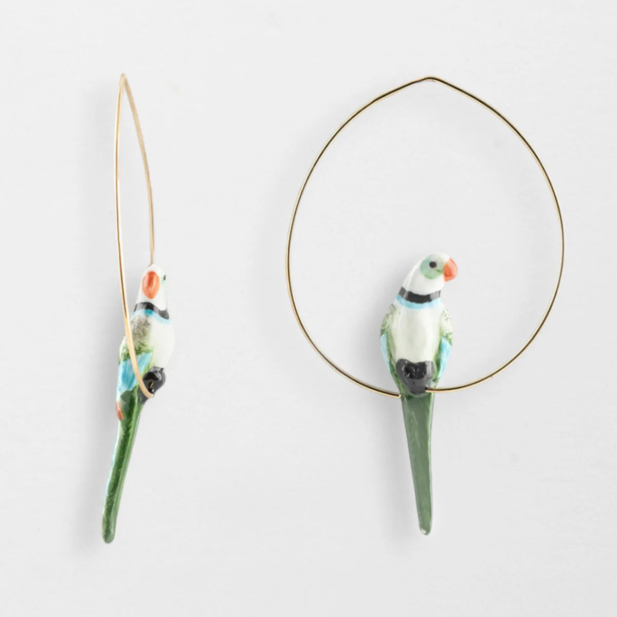 Nach Blue + Green Parrot Earrings