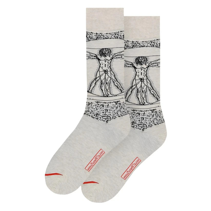 Chaussettes Homme de Vitruve de Léonard de Vinci
