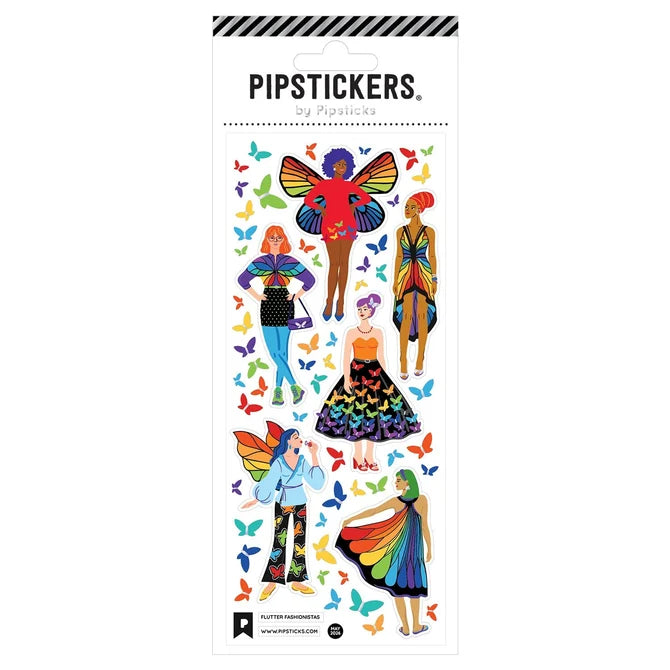 Pipsticks Flutter Fashionistas Sticker Sheet