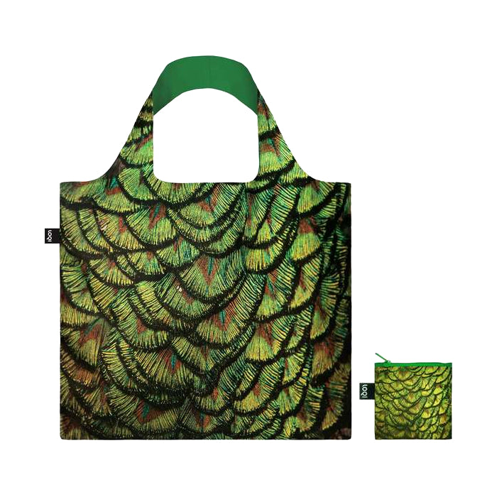 LOQI Reusable Tote Bag Indian Peafowl