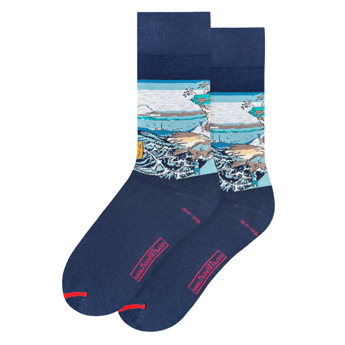 Hiroshige The Coast at Hota in Awa Province Socks