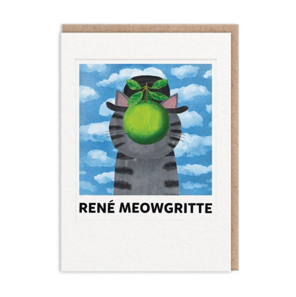 René Meowgritte Greeting Card