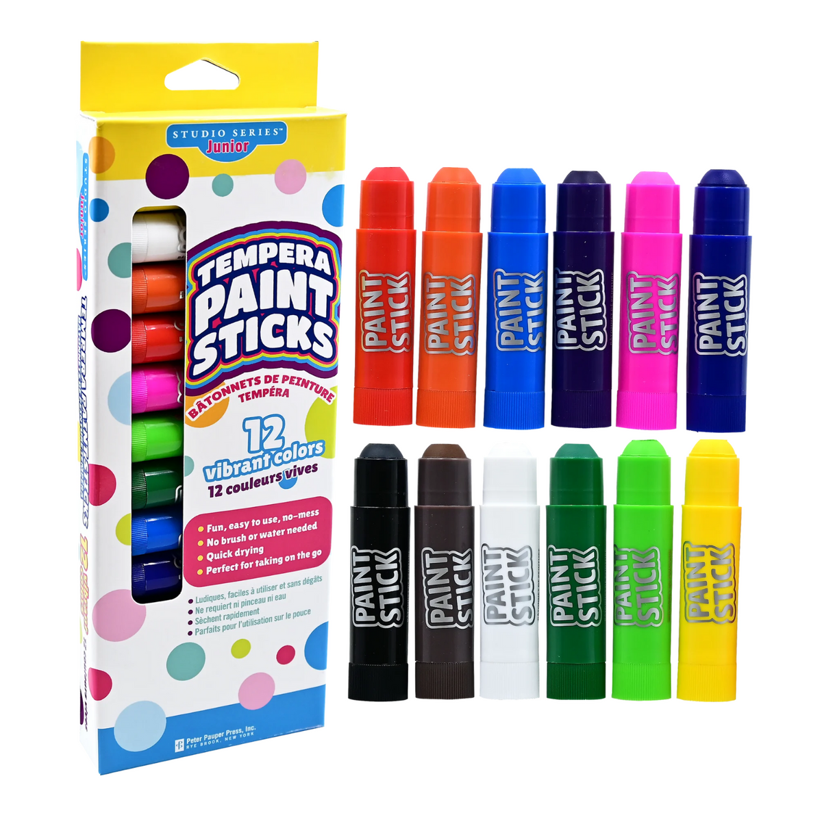 Junior Tempera Paint Sticks (Set of 12)