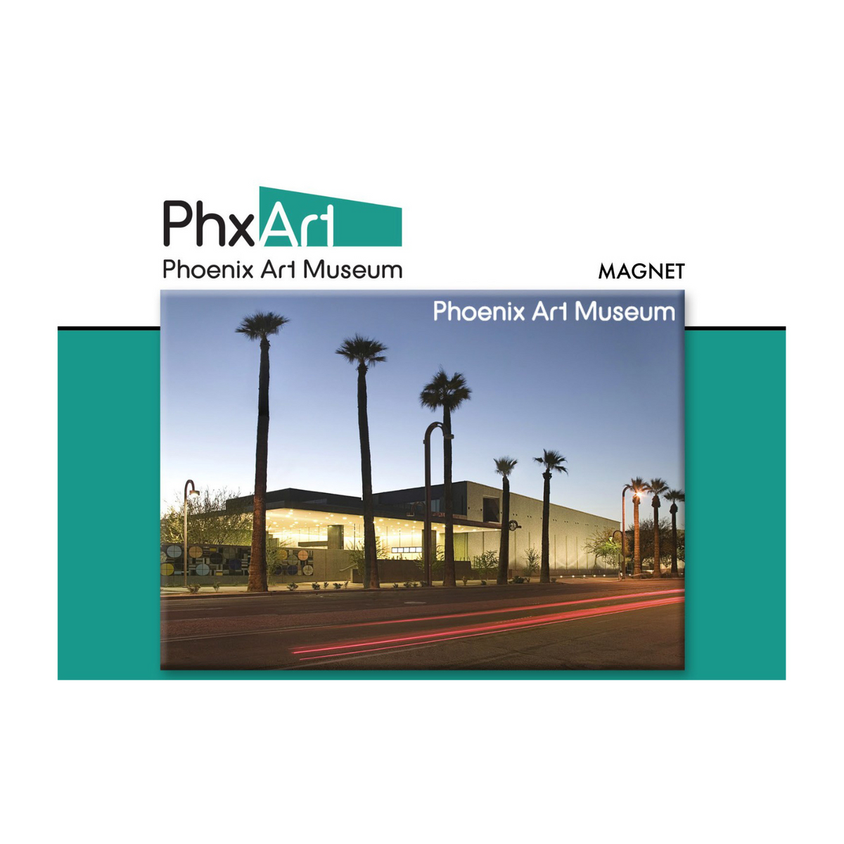 Phoenix Art Museum Side View Magnet on Story Card