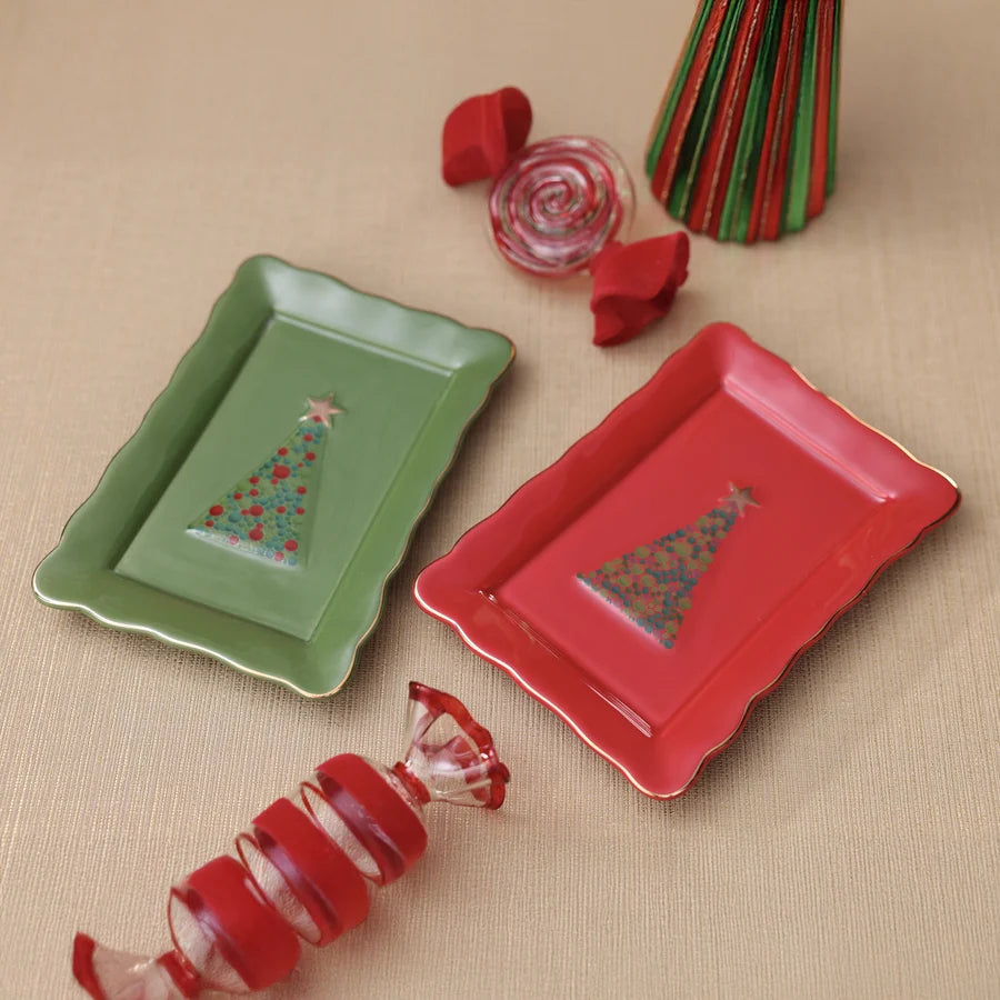 Ceramic Holiday Trinket Dishes