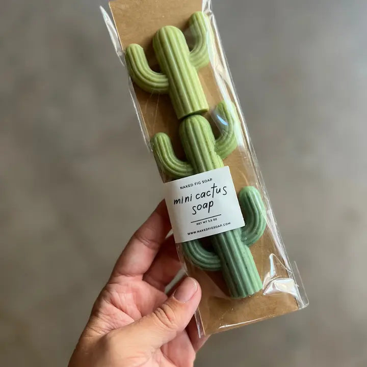 Naked Fig Mini Cactus Soap 3-Pack