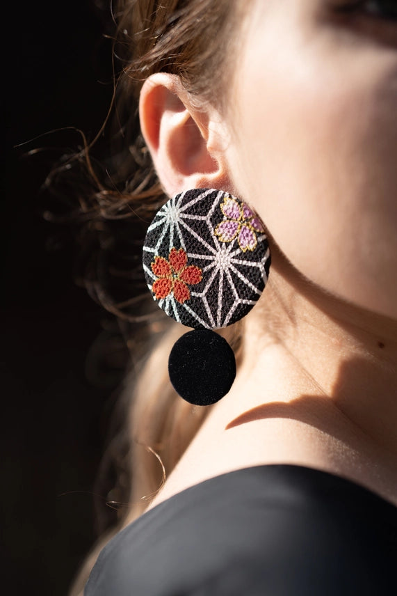 Kimono Fabric Earrings