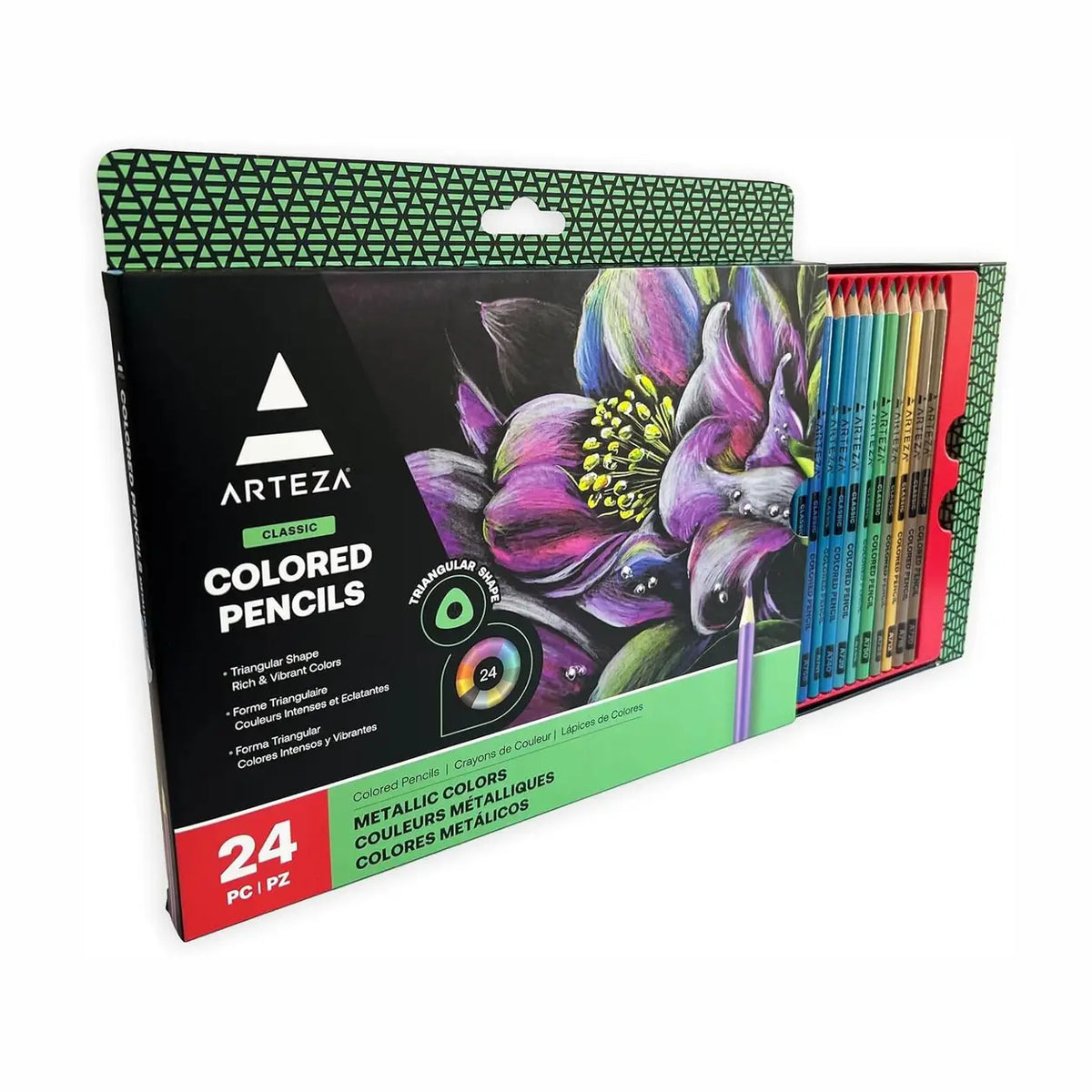 Arteza® Metallic Colored Pencils Set, 24 Pc.