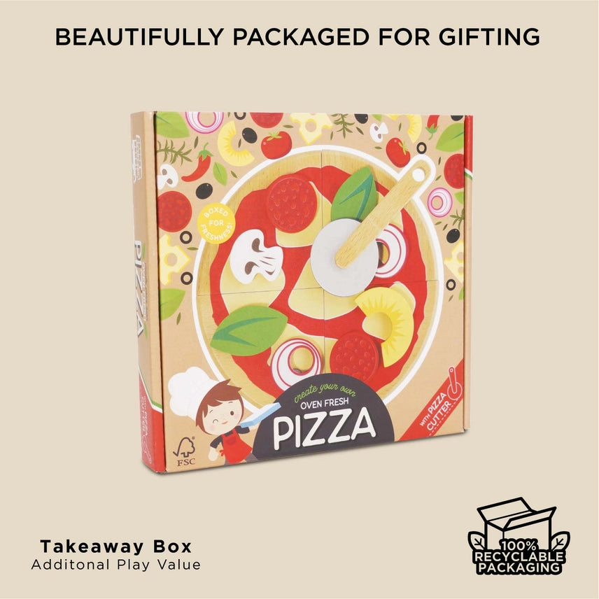 Pizza + Toppings Kids Play Set