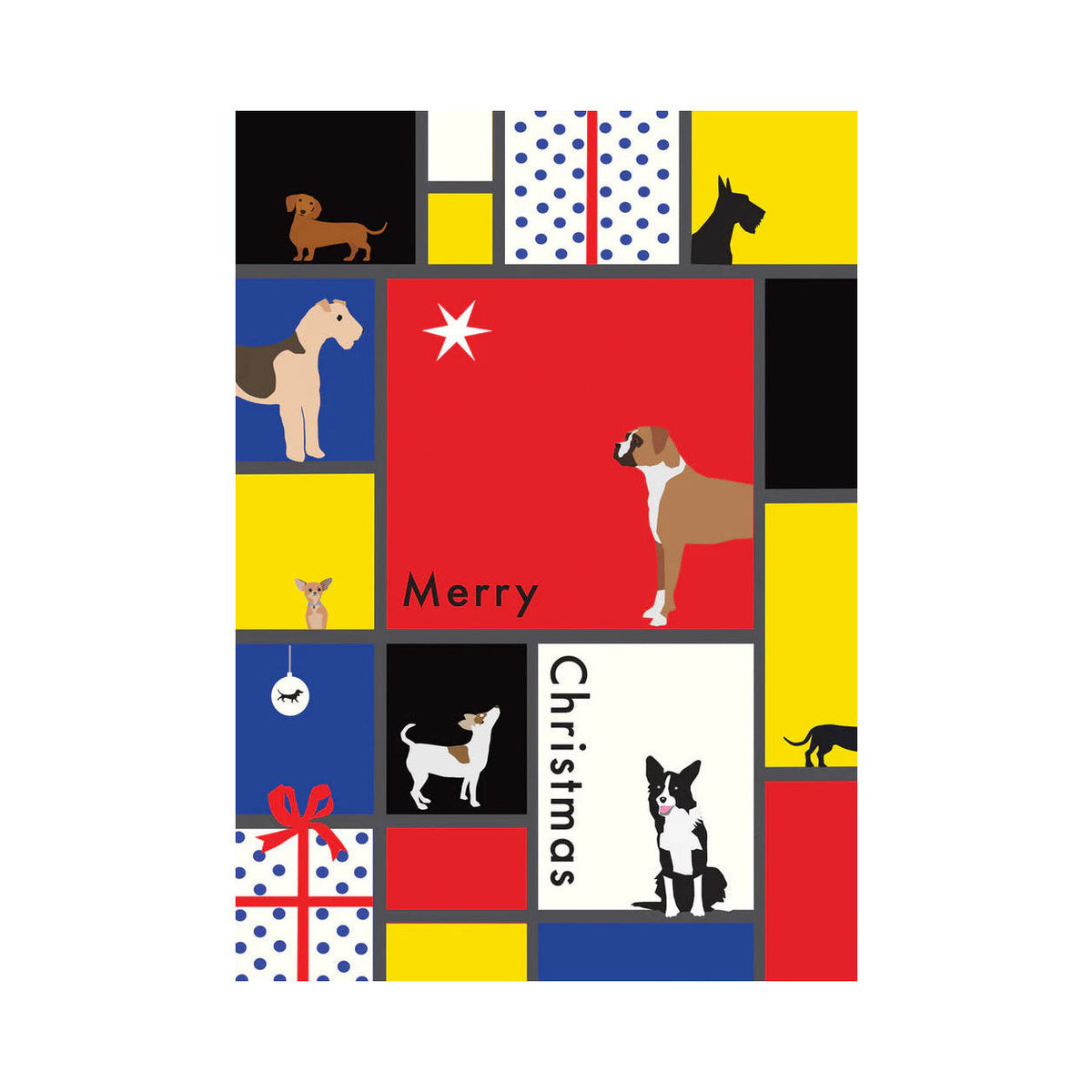 Mondrian Dogs Boxed Holiday Cards