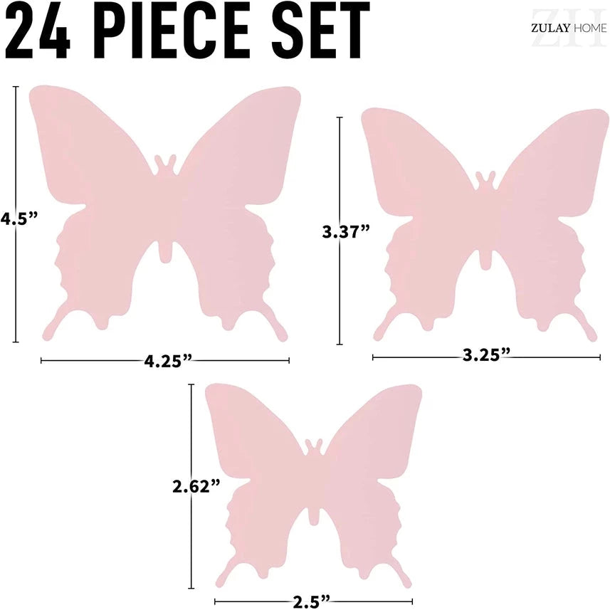 Butterfly Wall Decor 24 Piece Set