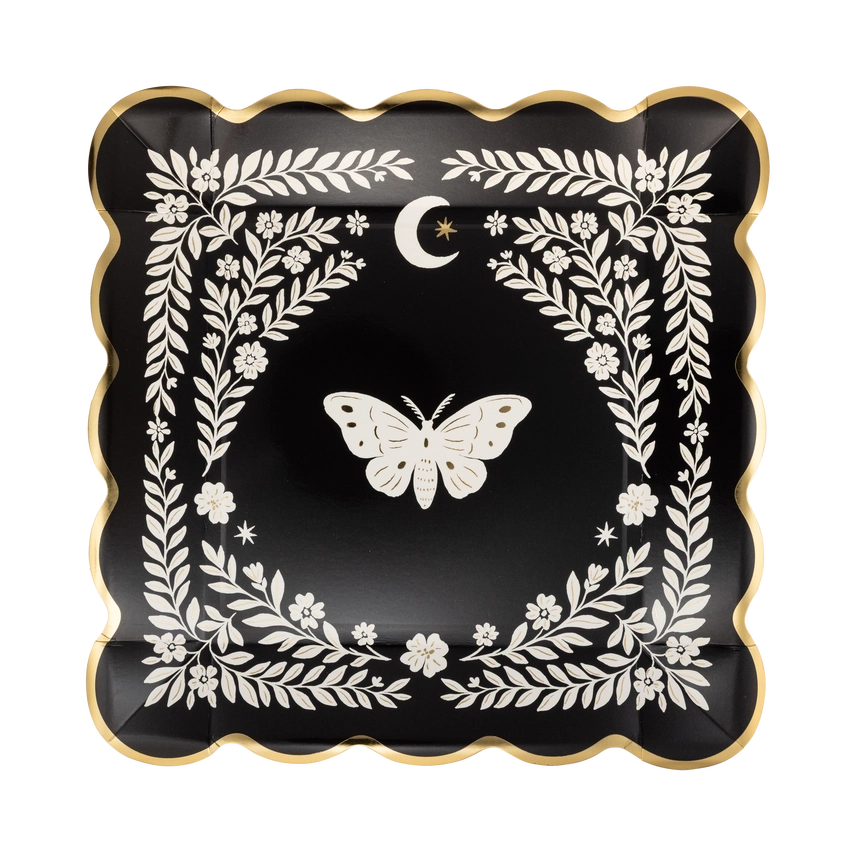 Moonlight Moths Paper Plate Set