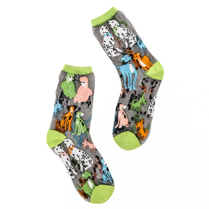 Dopamine Dogs Sheer Crew Sock