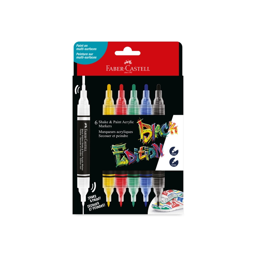 Shake &amp; Paint Acrylic Markers Set of 6 in Classic Colors