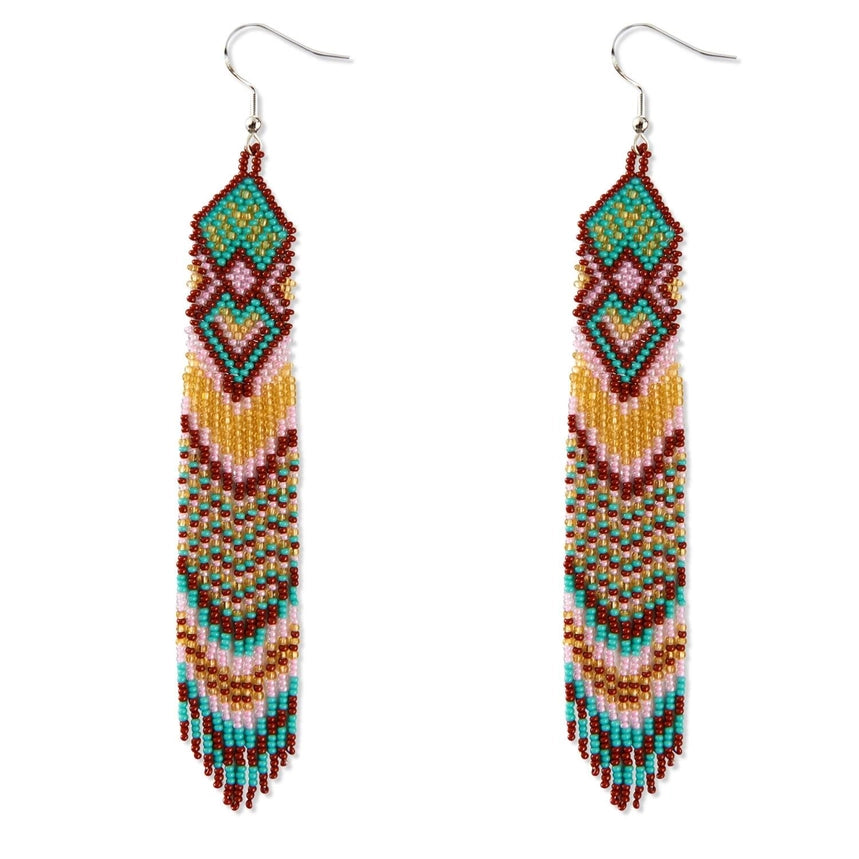 Boho Handmade Native Beaded Earrings