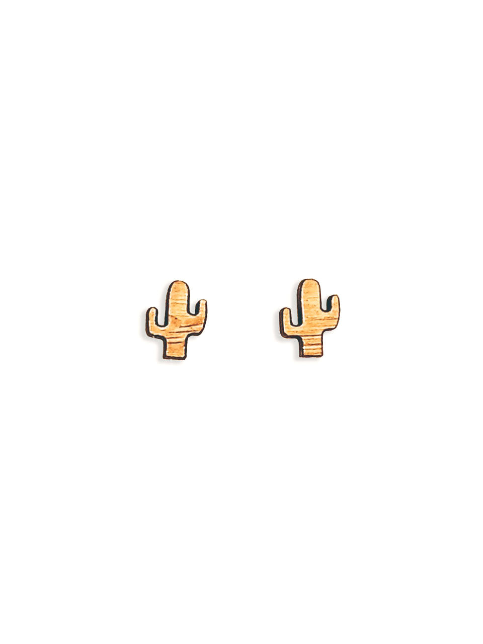 Bamboo Cactus Stud Earrings