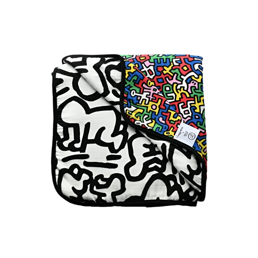 Keith Haring Reversible Sensory Muslin Blanket