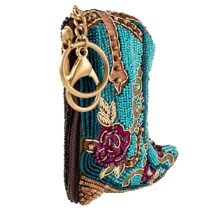 Mary Frances kickin&#39; Around Beaded Boots Coin Purse
