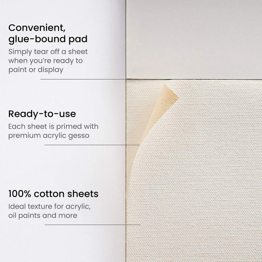 Arteza® Canvas Pad 2-Pack, 9" X 12"
