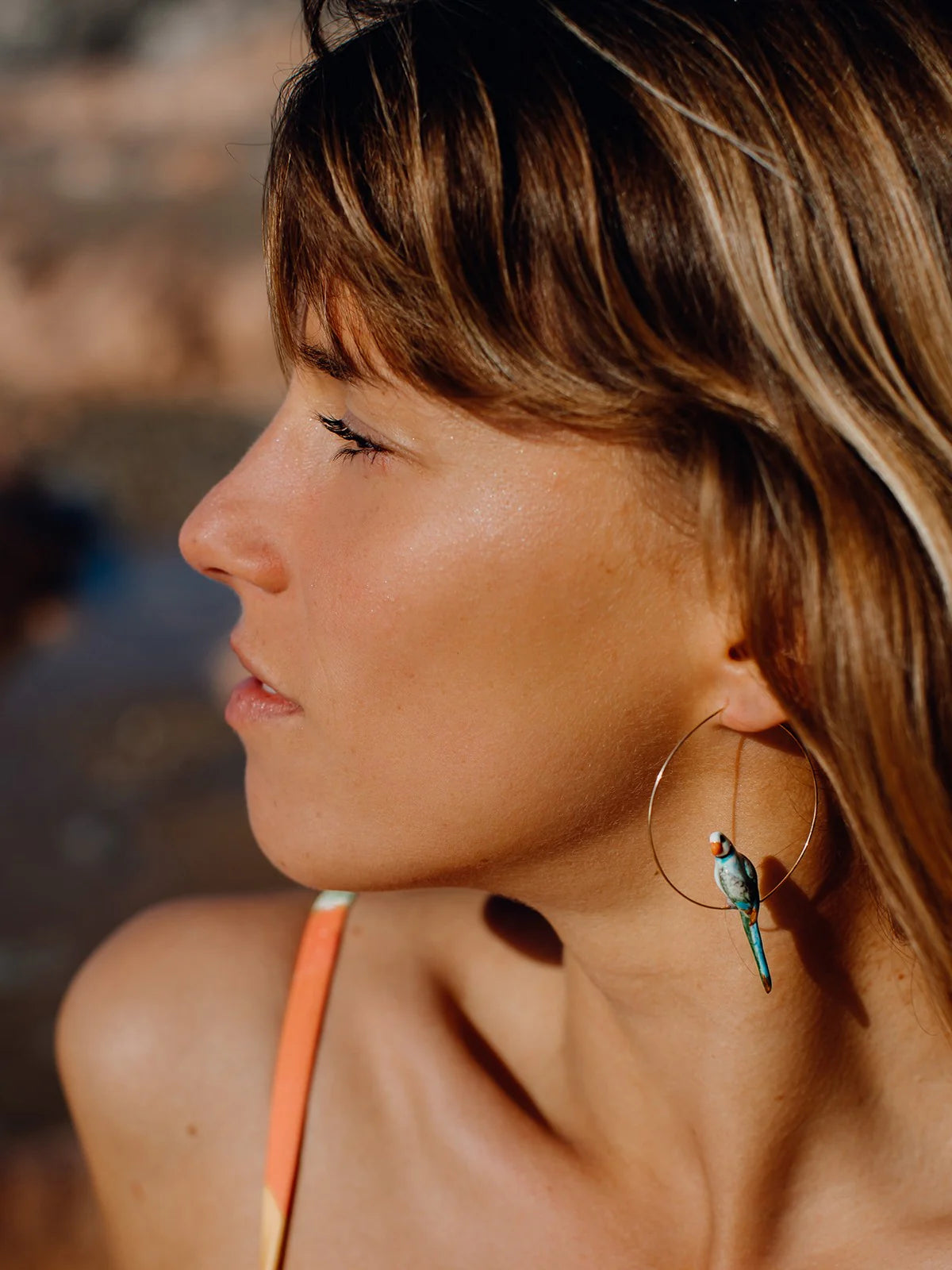 Nach Blue + Green Parrot Earrings