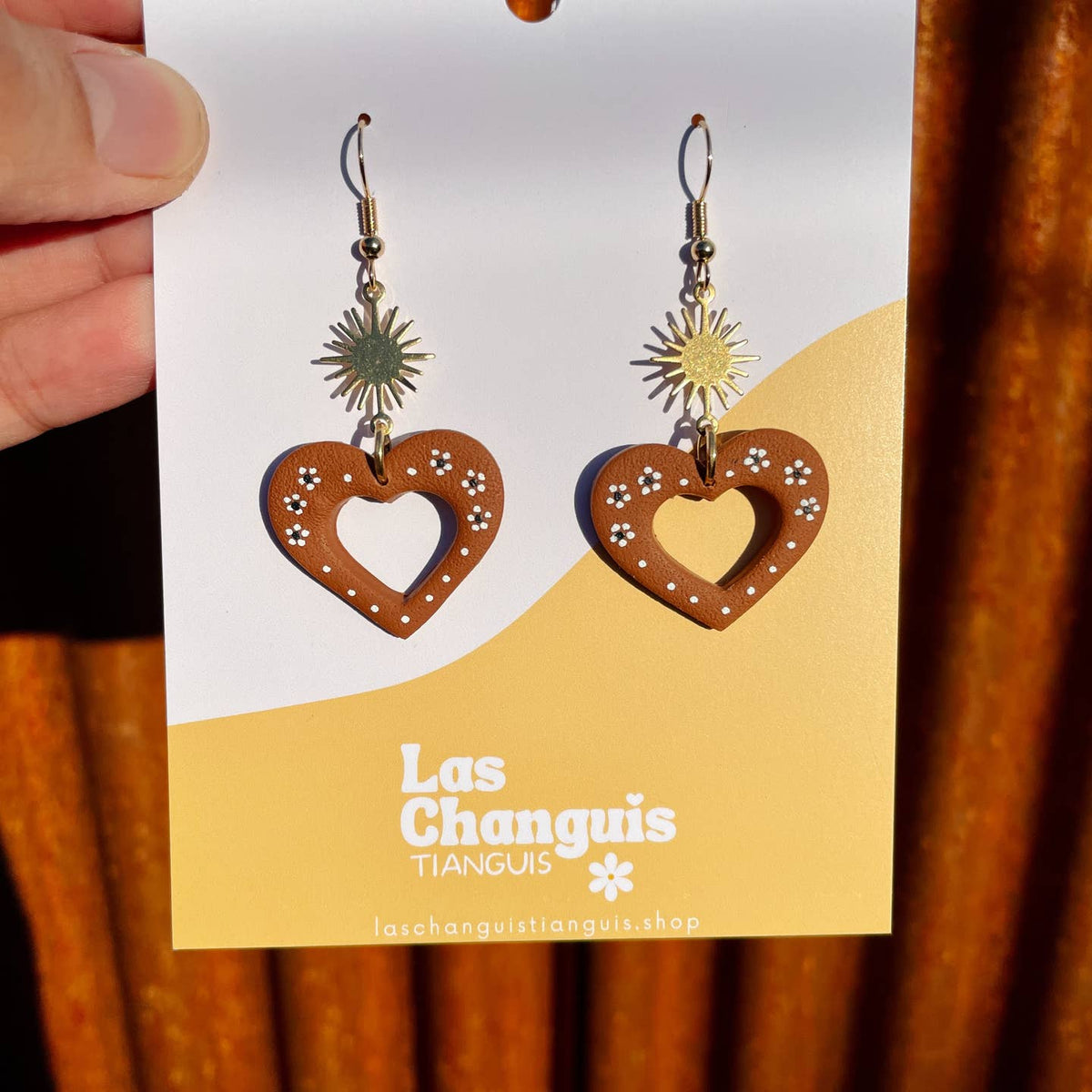 Sunlit Heart Terra Earrings