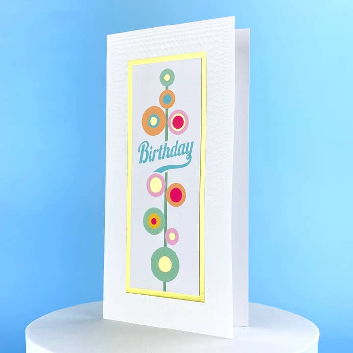 Circle Stalk Birthday Greeting Card