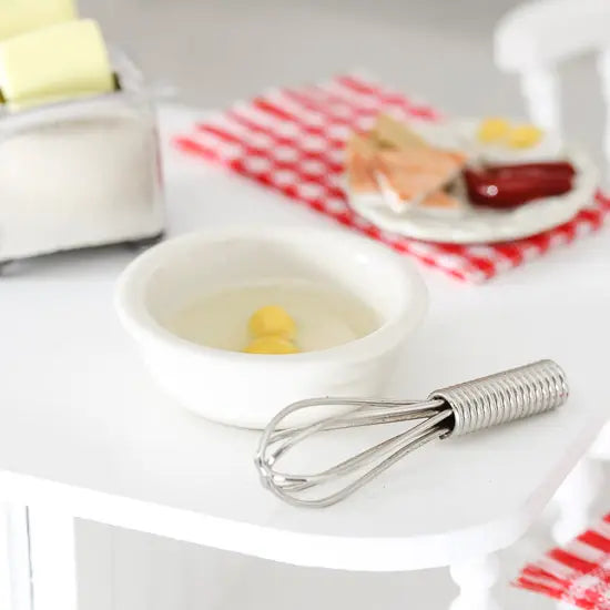 Miniature Bowl of Eggs + Whisk