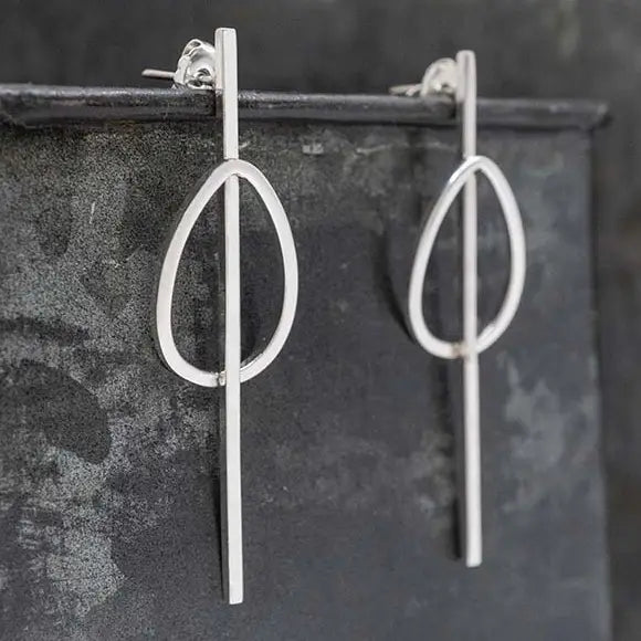 Pierced Teardrop Post Earrings
