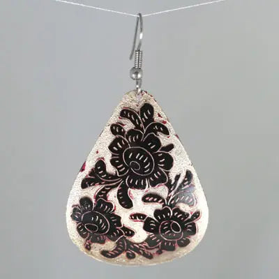 Blackend Copper + Silver Plated Teardrop Earrings