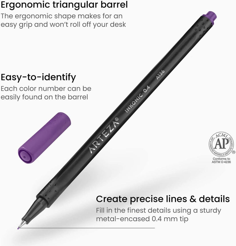 Arteza® Inkonic™ Fineliner Pens Set, 48 Pc.