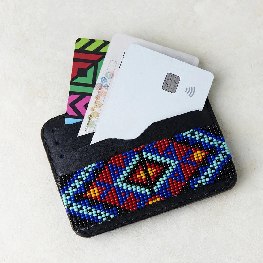 Beaded Leather Wallets