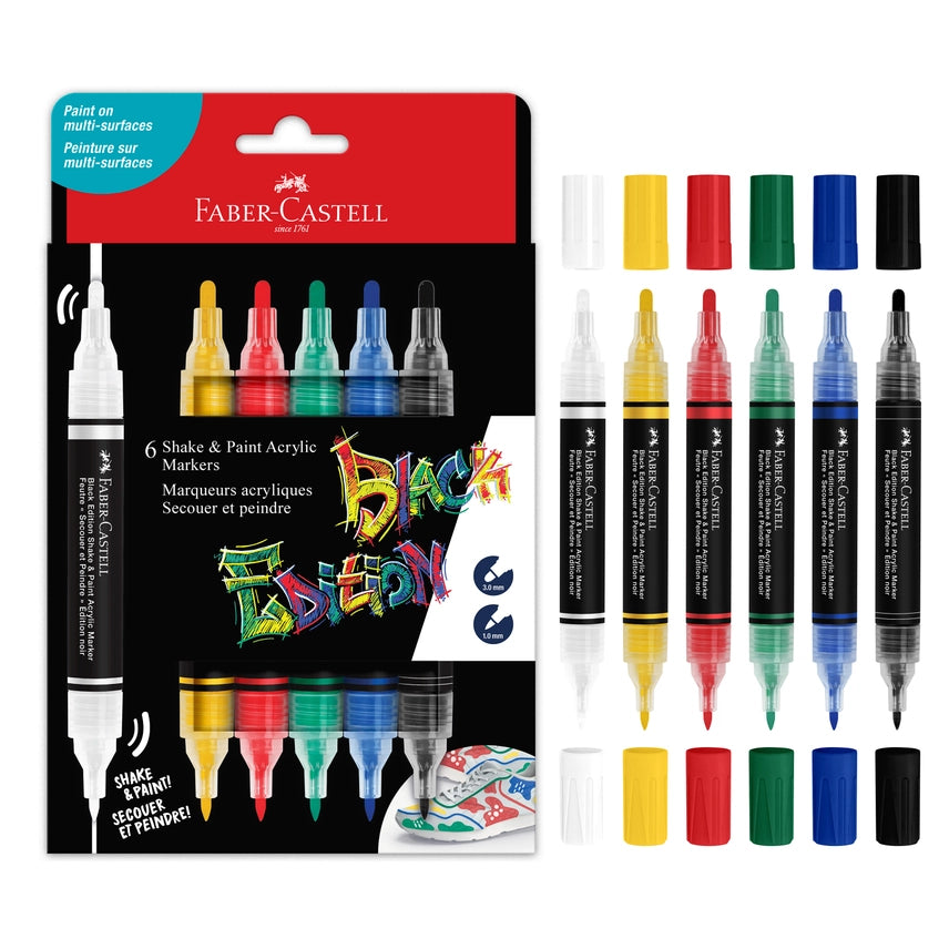 Shake &amp; Paint Acrylic Markers Set of 6 in Classic Colors