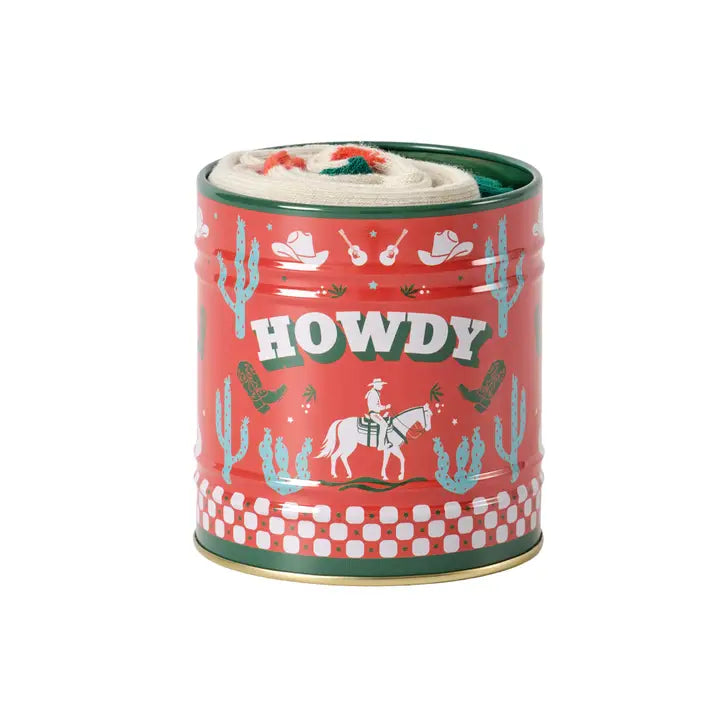 Howdy Socks in a Can