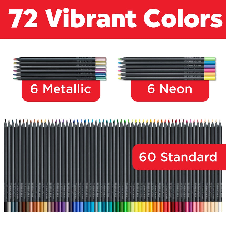 Super Soft Black Edition Colored Pencils, 72 Ct. Roll
