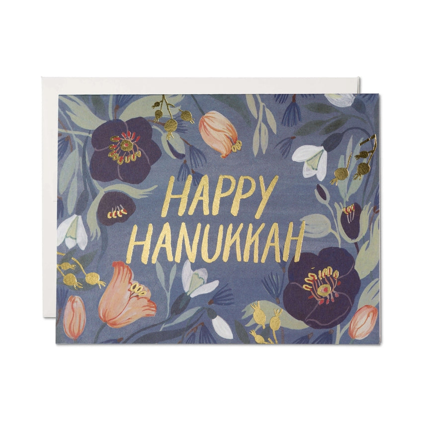 Hanukkah Flowers Hanukkah Greeting Card