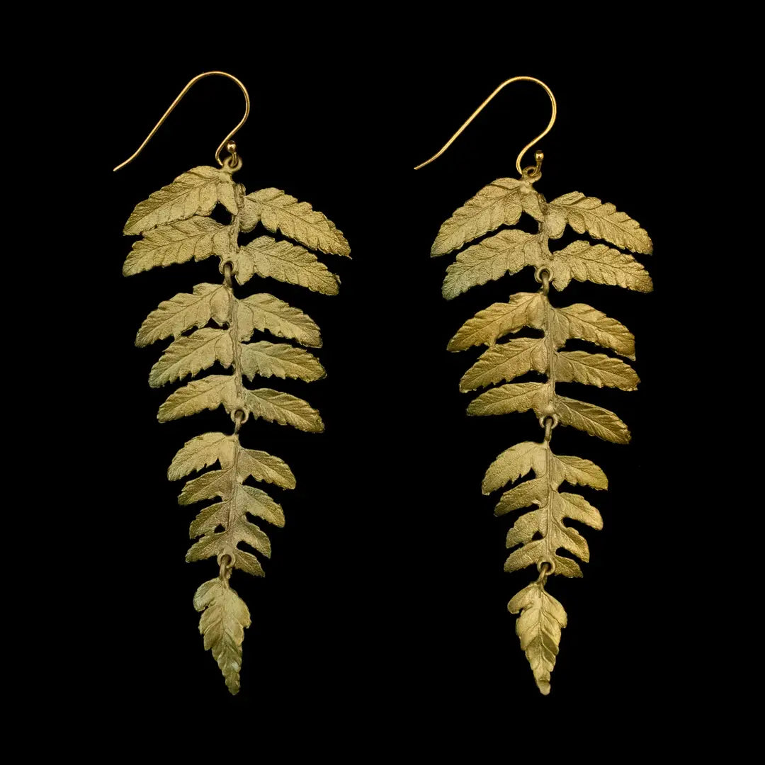 Michael Michaud Fern Statement Wire Earrings