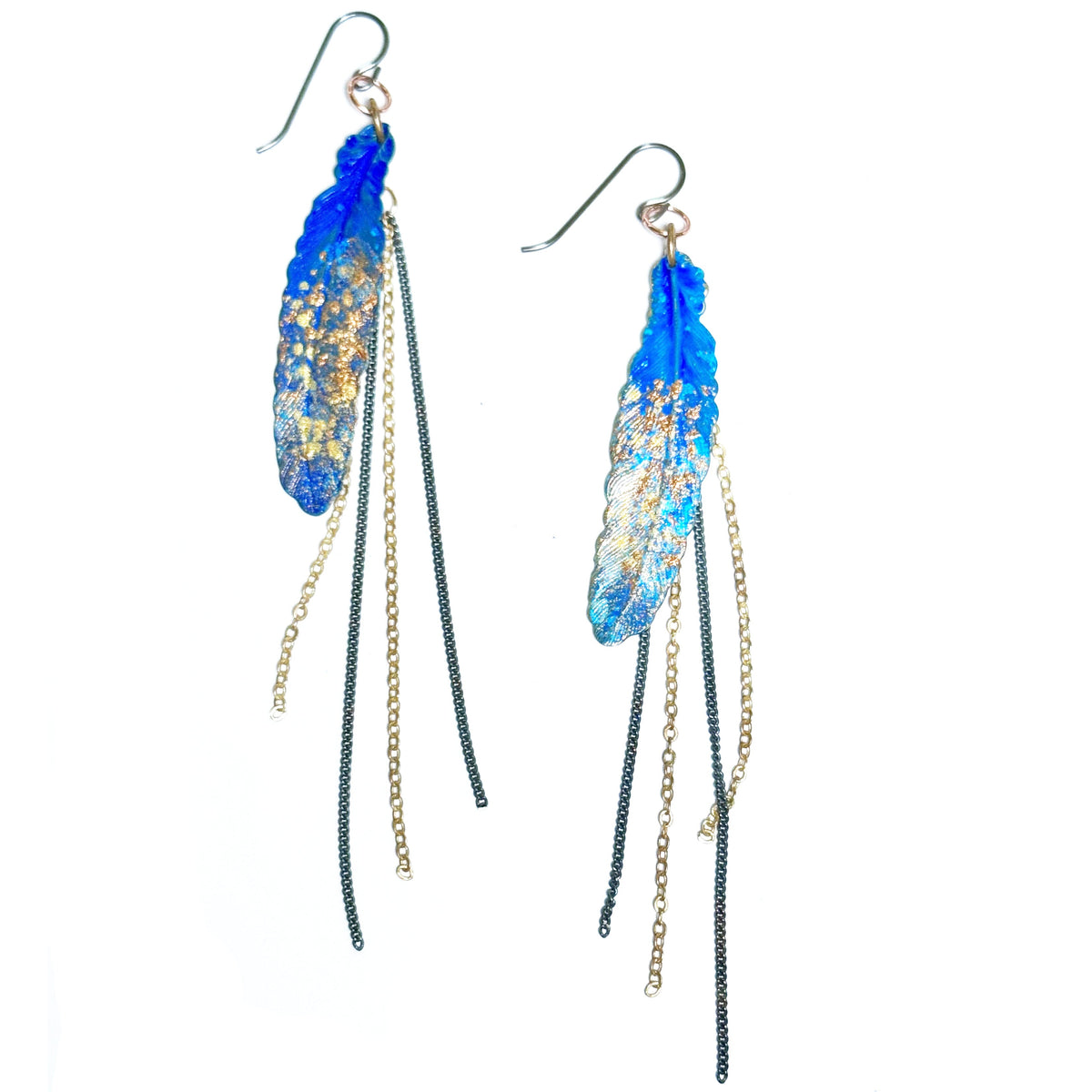 Feather Chain Earrings