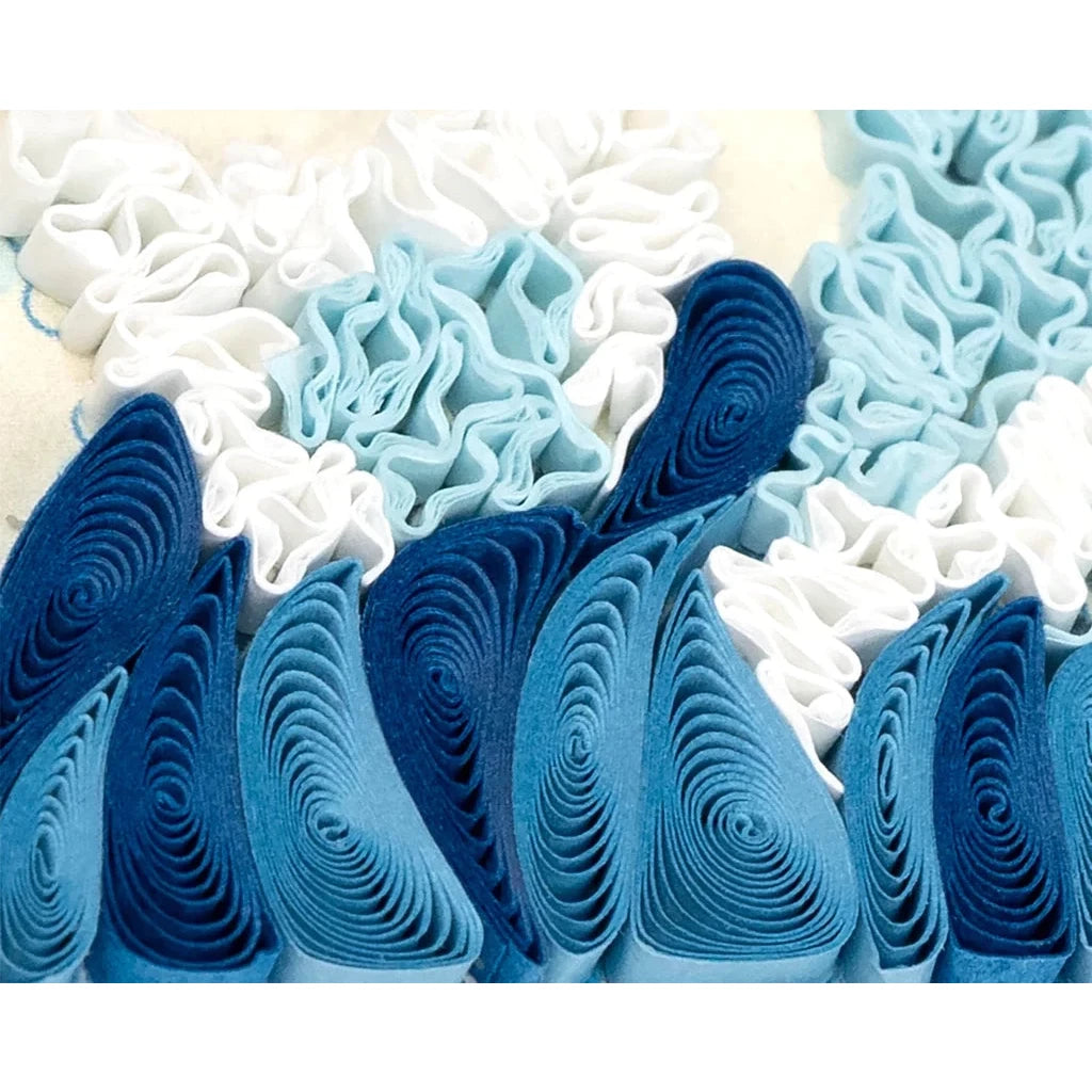 Tarjeta de quilling de Hokusai de la Gran Ola