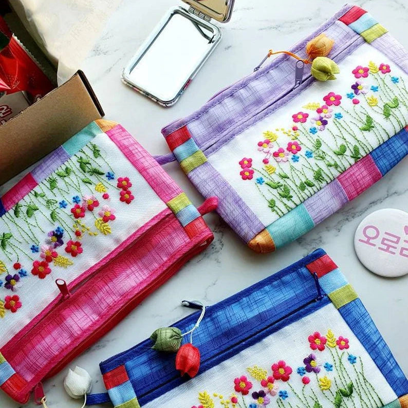 Traditional Embroidered Korean Pouch