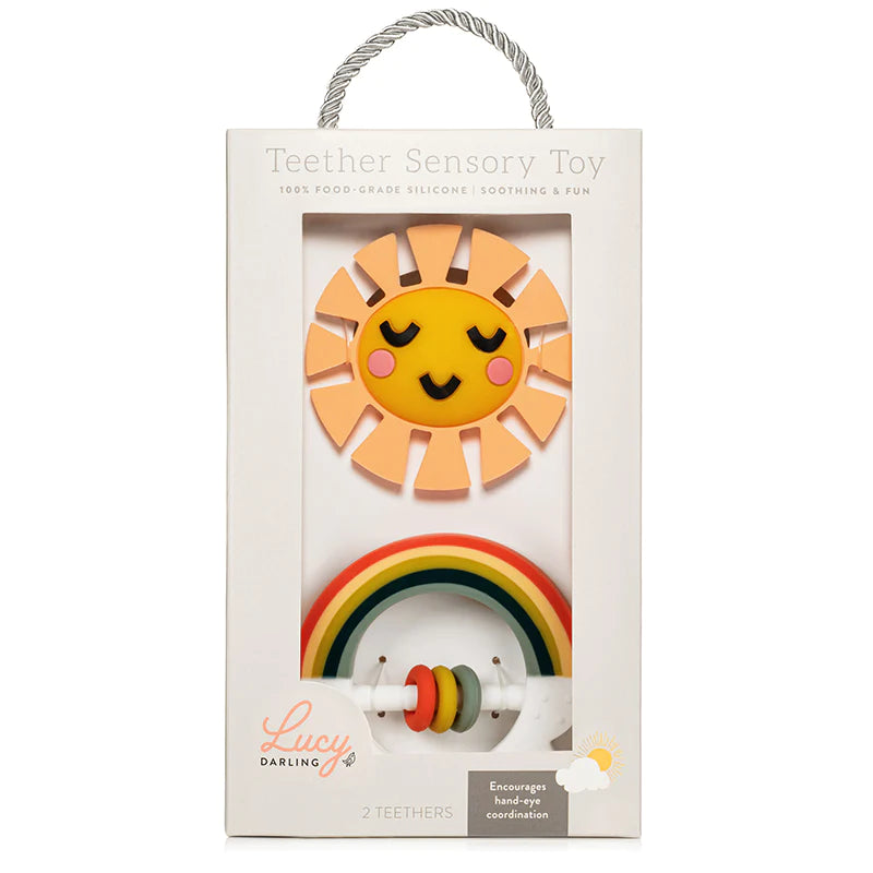 Little Rainbow + Sun Teether Toy Set